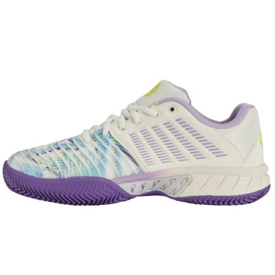 7. K-Swiss Express Light 3 Padel Damen Sneakers Weiß/Lila (98900-182-M)