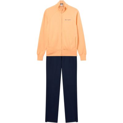 2. Champion Damen-Trainingsanzug mit durchgehendem Reißverschluss, Orange und Marineblau, 117988 OS069