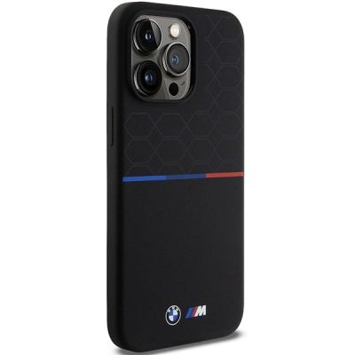 4. BMW M Silicone Pattern MagSafe Hülle für iPhone 15 Pro Max – Schwarz