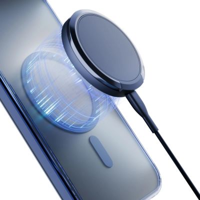 9. 3mk Frosty MagCase Blue Hülle für Apple iPhone 15 – transparent