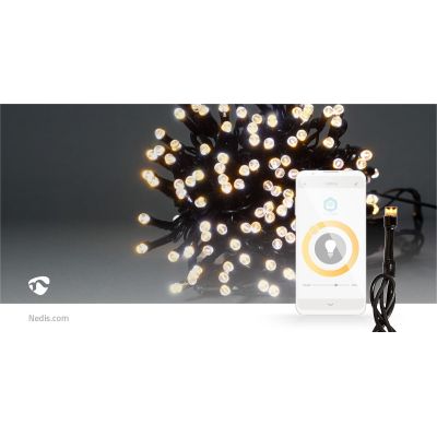 10. Nedis WIFILX01W200 Dekorative Lichterkette mit 200 LEDs, 2,33 WG