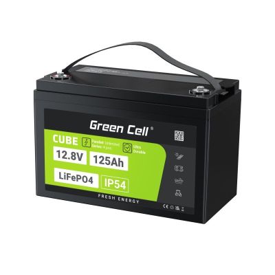 4. Green Cell CUBE LiFePO4-Akku 125 Ah 12 V/12,8 V 1600 Wh LFPGC12V125AH