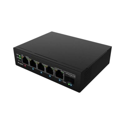 6. LANBERG ILFE-4P-1GE-1S-90 LIGHT INDUSTRIAL POE 1XBT 3XAT SFP+ETH DIN FAST ETHERNET SWITCH