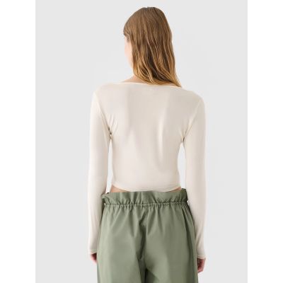 3. Langarmshirt Slim Smooth Damen 4F 4FRSS24TLONF499-11S