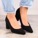 18. Sergio Leone W SK403A schwarze Wildlederpumps mit Blockabsatz