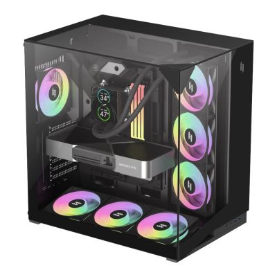 5. GameMax NEX C56 VC BK Midi-Tower-Computer-Sicherheits- und Halterungssystem Schwarz