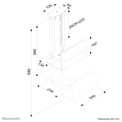 3. Neomounts CPU-D200BLACK Desktop-Halterung für CPUs, Schwarz