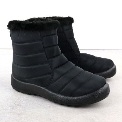 6. Damen-Schneestiefel, flach und gefüttert, schwarz, Potocki SU33069