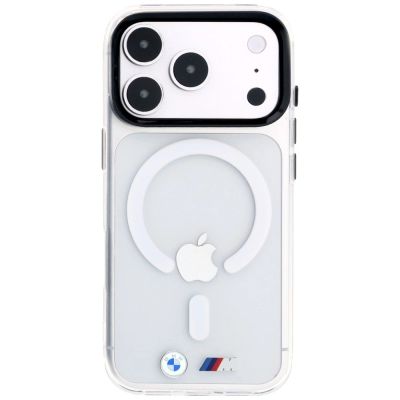 3. BMW M IML MagSafe Hülle mit glänzendem Metalllogo und Zierleisten für iPhone 18 Pro Max / 17 Pro Max – Transparent
