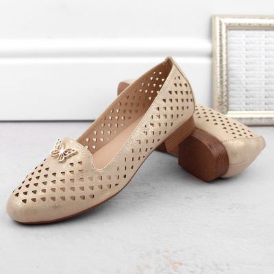 12. Durchbrochene Schuhe M.Daszyński W SAN35 Gold