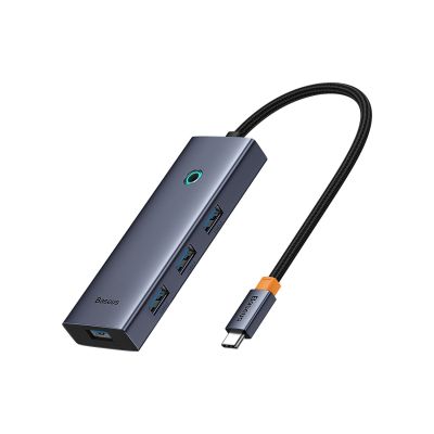 4. Baseus UltraJoy Serie 5-in-1 USB-C HDMI 4K 4x USB-A 3.0 Hub – Grau