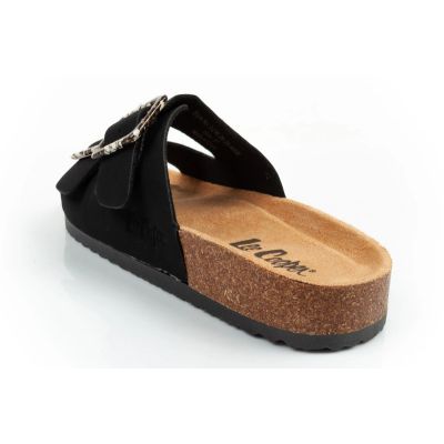 5. Lee Cooper Damen-Slipper, schwarzes Wildleder, bequem, leicht