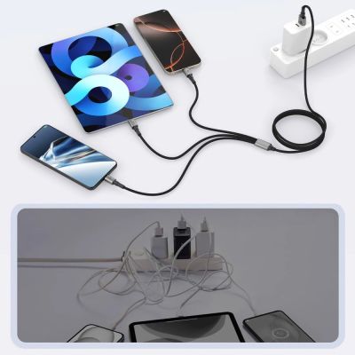 3. Tech-Protect UltraBoost DNA 3in1 USB-C / Micro-USB / Lightning Kabel 120 cm - grau