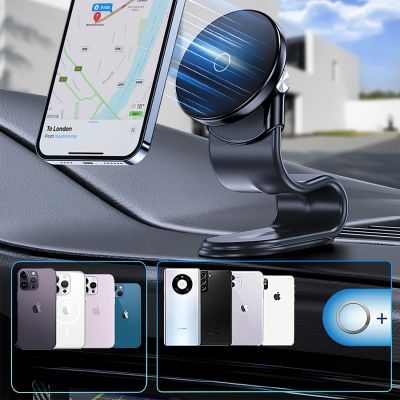 4. Wozinsky WCZ2Y2S Magnetische Autohalterung mit 15W MagSafe Induktives Ladegerät für das Autocockpit - Schwarz