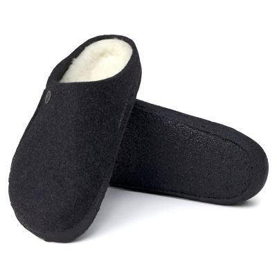 10. Birkenstock Anthrazit Wollfilz-Isolierpantoffeln für Damen/Herren schmal (1015084)