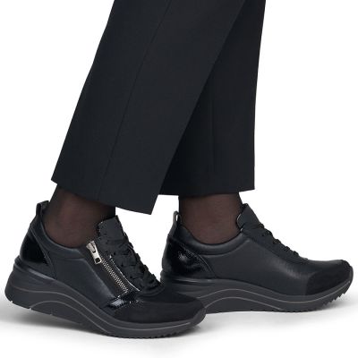 6. Schwarze Damen-Keilsneaker Remonte Rieker D0T22-03