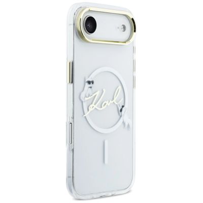 4. Karl Lagerfeld IML Choupettes Karl Script Logo MagSafe iPhone Air Hülle - Transparent