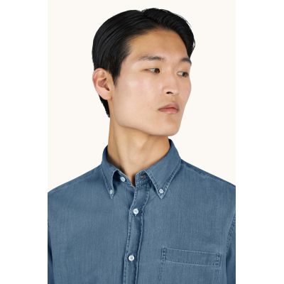 5. Paul&Shark Herren-Jeanshemd, Hellblau, Marineblau, 99313030-J01