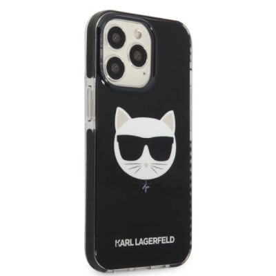 4. Karl Lagerfeld KLHCP13LTPECK iPhone 13 Pro / 13 6.1" Hardcase schwarz/schwarz Choupette Head