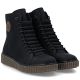 4. Schwarze, gefütterte Plateau-Ankle-Boots für Damen, Modell Rieker Y4308-00