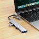 7. Tech-Protect HB06 HUB Adapter 8in1 TYPE-C + USB2.0 + USB3.0 + SD/TF + AV3.5 - grau