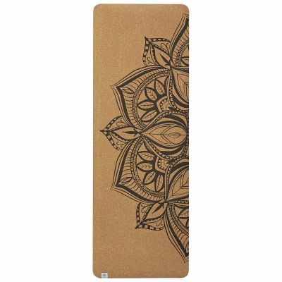 14. Gaiam Bedruckte Kork-Mandala-Yogamatte 5 mm 63495