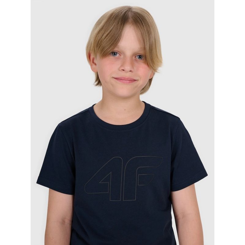 4. Normales bedrucktes Jungen-T-Shirt 4F 4FJRMM00TTSHM3255-31S
