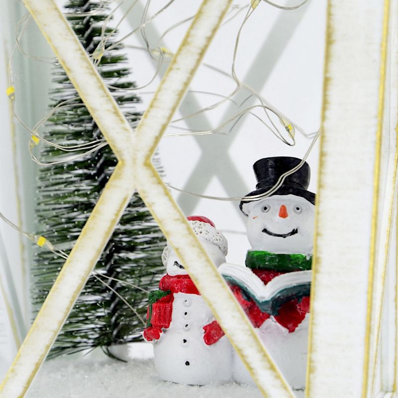 4. Dekorative Laterne, Höhe: 48 cm – Schneemann