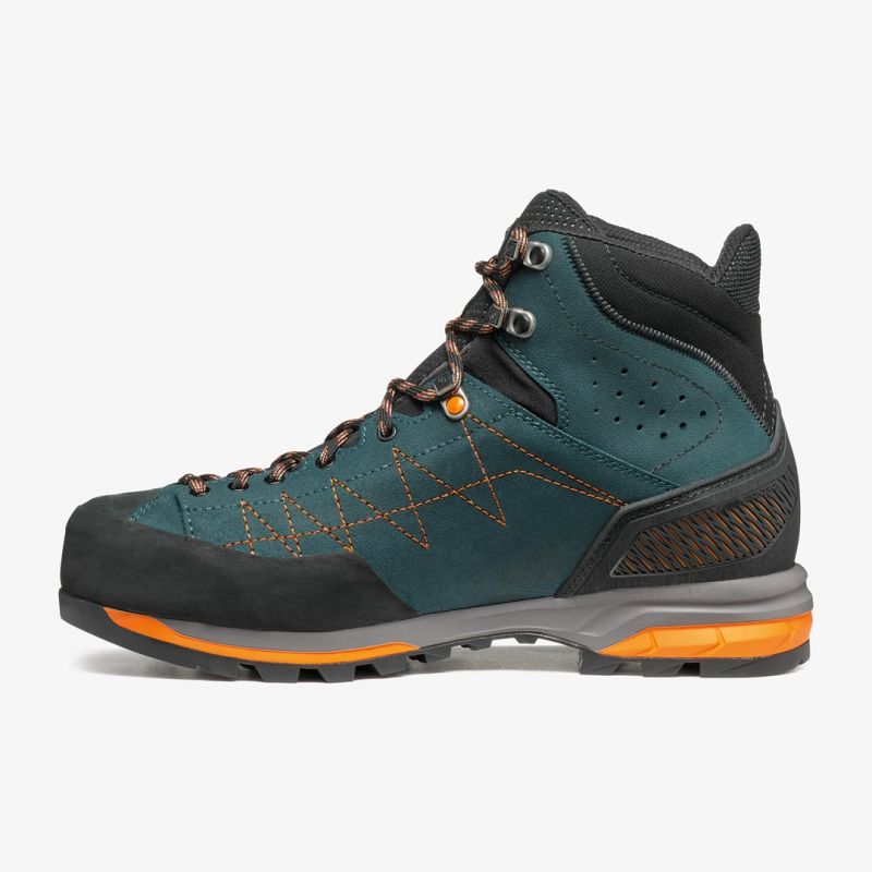 2. Scarpa Zodiac Trk GTX Trekkingschuhe – Petrol/Rosorange, Größe: 47