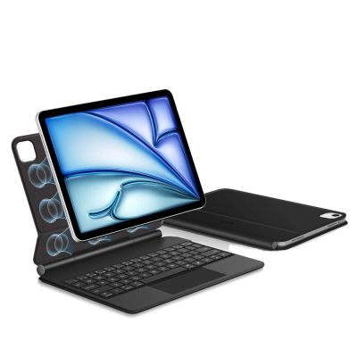 4. Tech-Protect Smartcase Magnetic mit Tastatur für iPad Air 10,9" 2020/2022 / iPad Air 11" 2024/2025 - Schwarz