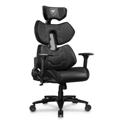 8. COUGAR Terminator Elite Gaming-Stuhl, gepolsterter Sitz, Schwarz, Silber