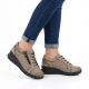5. Damen-Keilschuhe aus Leder mit durchbrochenem Muster, beige, Vinceza 39977