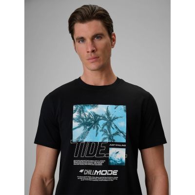 3. Herren-T-Shirt mit Aufdruck, regulär, Größe 4F 4FRSS26TTSHM4321-20S