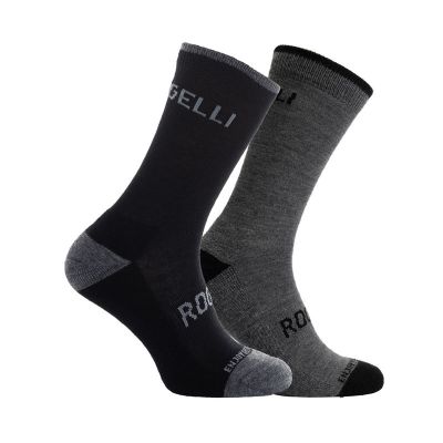 Rogelli Woll-Wintersocken, 2er-Pack, Größe 44-47