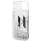 7. Karl Lagerfeld Liquid Glitter Big KL Hülle für iPhone 14 - Silber