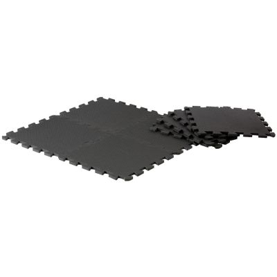 10. Puzzlematte für Fitnessgeräte, 8 Stück, 30 x 30 x 0,9 cm, Schwarz, Rein 2, Verbessern