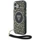 Guess HC IML Leopard Triangle Cord Strap MagSafe iPhone 16 Hülle - Braun