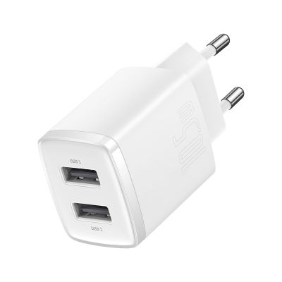 3. Baseus Compact Ladegerät 2x USB 10,5W weiß (CCXJ010202)
