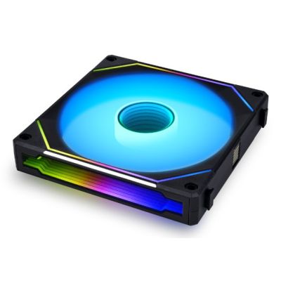 4. Lian Li UNI FAN SL-INF 120 ARGB Reverse Blade PWM Lüfter, 3er-Pack mit Controller - 120 mm