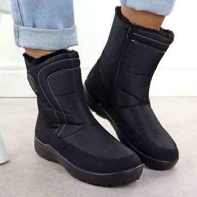 4. Damen-Schneestiefel, flach, gefüttert, schwarz, Potocki SU33310