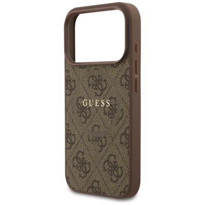 6. Guess 4G Ring Classic Logo MagSafe Hülle für iPhone 17 Pro - Braun
