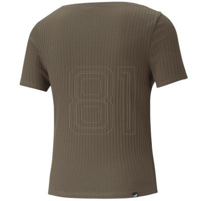2. Puma Her Ribbed Slim Tee Traubenblatt W 531917 44