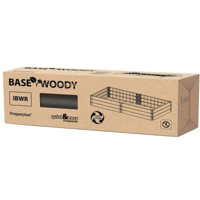 4. Gartenblumenbeet-Einfassung aus Holz, 149 x 75 cm, rustikaler Ziegelstein