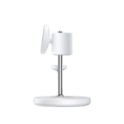 3. Joyroom JR-W23 Qi2 4-in-1 Tischladegerät mit integriertem induktivem Nachtlicht – Weiß