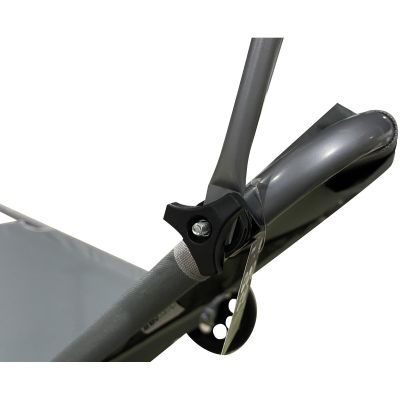 12. Faltbarer Strandstuhl mit Sonnendach auf Rollen, 116 x 62 x 62–90 cm, Grau