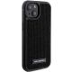 4. Karl Lagerfeld Rhinestone Logo Metal Plate Hülle für iPhone 15 – Schwarz