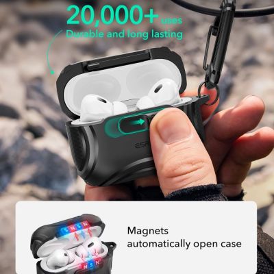 4. ESR Cyber ​​FlickLock MagSafe Hülle für AirPods Pro 3 – Schwarz