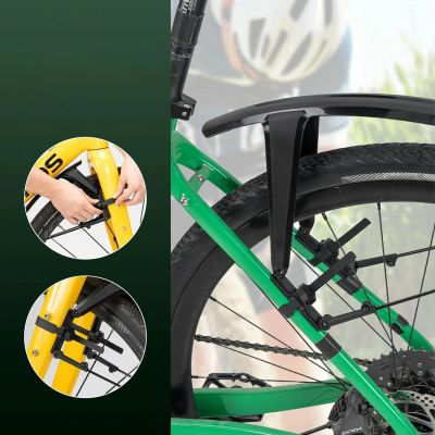 9. Rockbros FK-892 Offroad-Fahrradschutzbleche, verstellbar – Schwarz