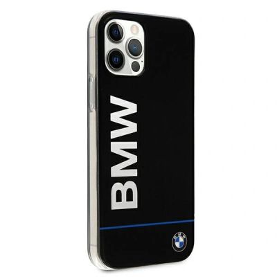 4. BMW Hardcase Schutzhülle mit aufgedrucktem Logo für iPhone 12 / 12 Pro – Schwarz