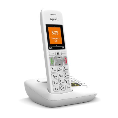 7. Gigaset E390A DECT-Telefon, Anrufername und -identifizierung, Weiß
